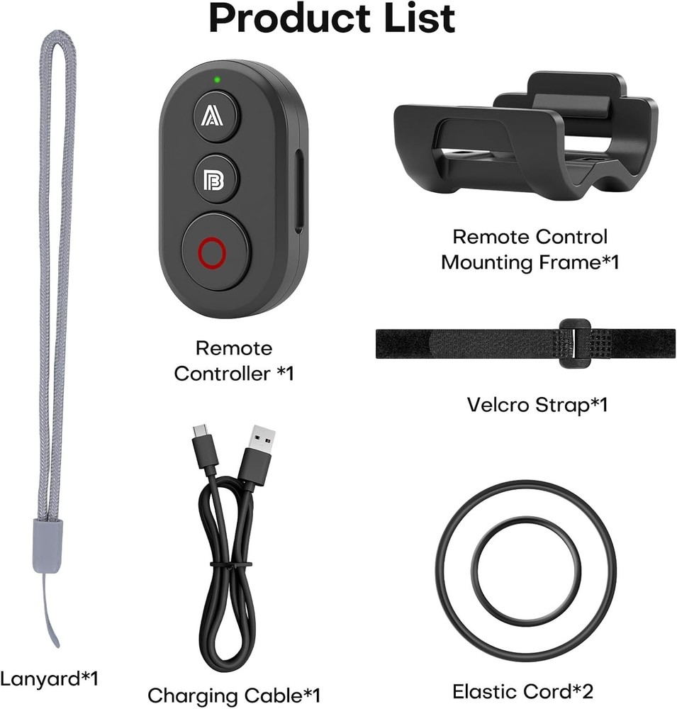 Wireless Remote Controller for DJI Osmo 360/Action 6/5 Pro/4