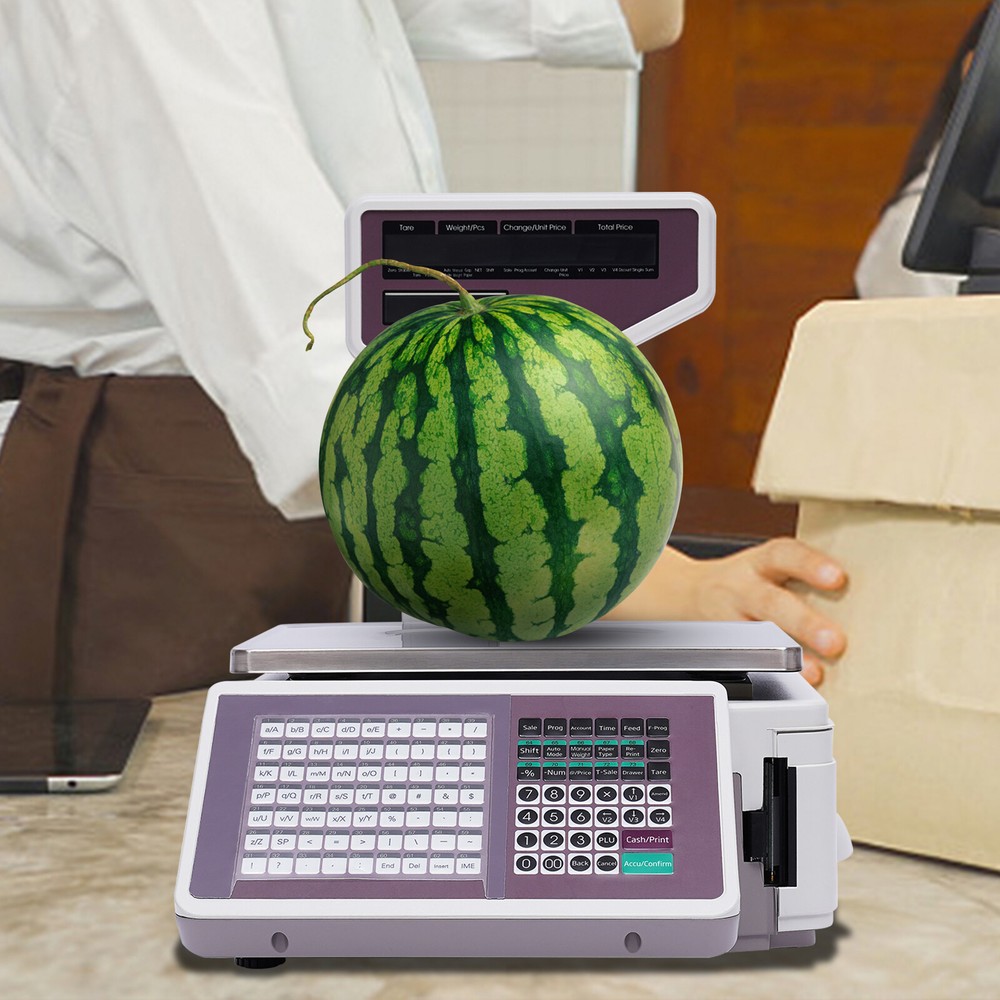 Electronic Weight Scale With Thermal Label Printer Digital Price Computing Scale