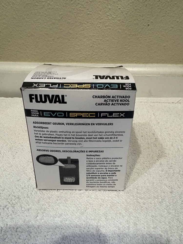 (3-Pk) Fluval Spec/Evo/Flex Activated Carbon Replacement Aquarium Filter Media