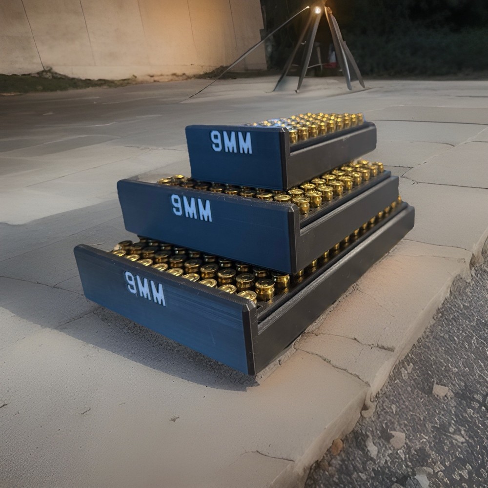 9mm Ammo Storage Box - Multiple Sizes & Colors