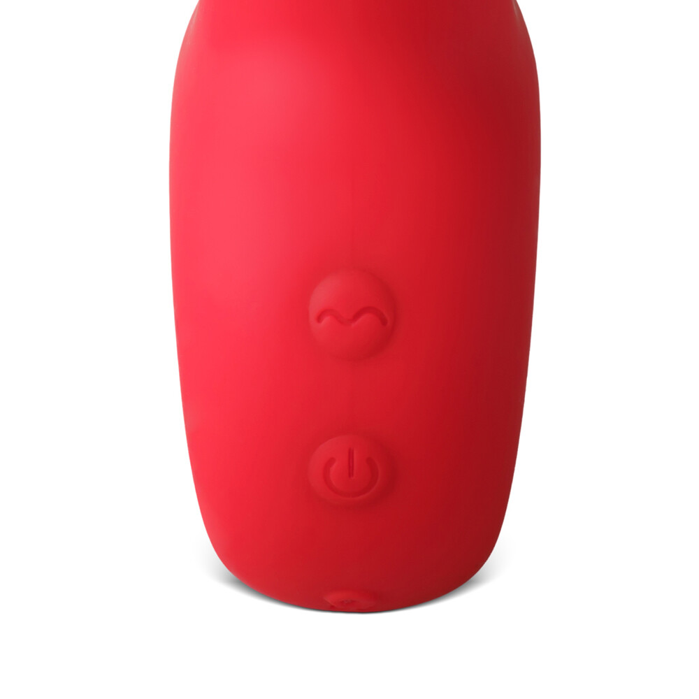 Rechargeable Silicone Thrusting & Sucking Rabbit Vibrator Loop Handle 12 Speed