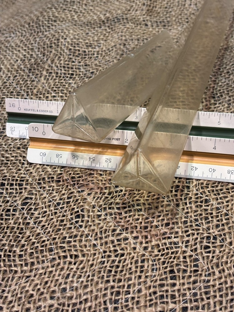 Keuffel Esser triangular drafting ruler 1621W w plastic case and Teledyne Post