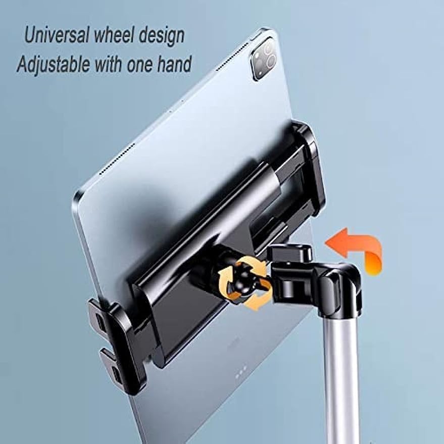 Tablet Floor Stand Holder, 360 Degree Rotating with Height Adjustable Stand C...