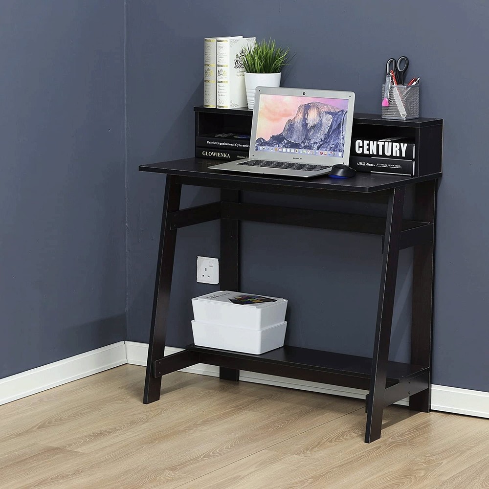 Columbia Walnut A Frame Computer Desk Simplistic Style W Easy Assembly & Modern