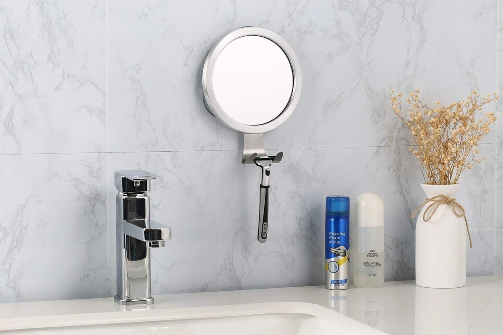 Fogless Shower Mirror for Shaving with Razor Holder Strong Suction Lock