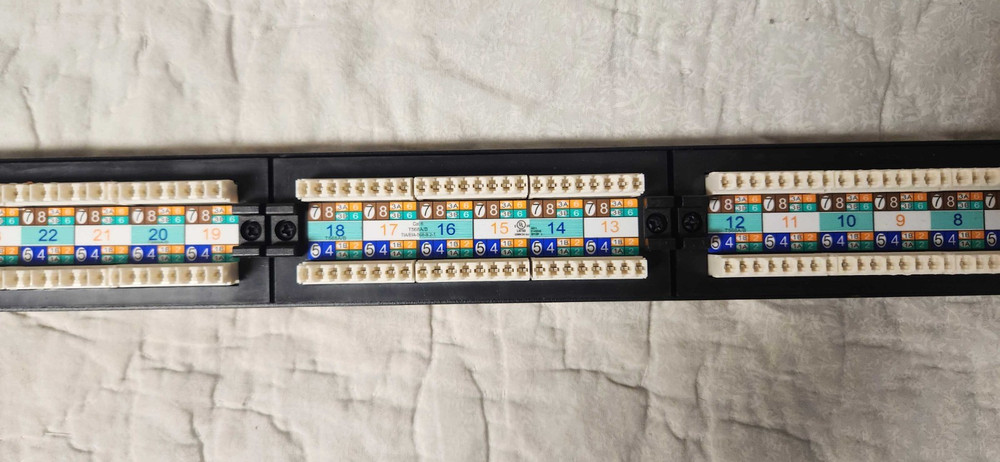 WIREPATH WP-CAT6-PP-24 RACK MOUNT 24-PORT RJ-45 CAT6 PATCH PANEL USED