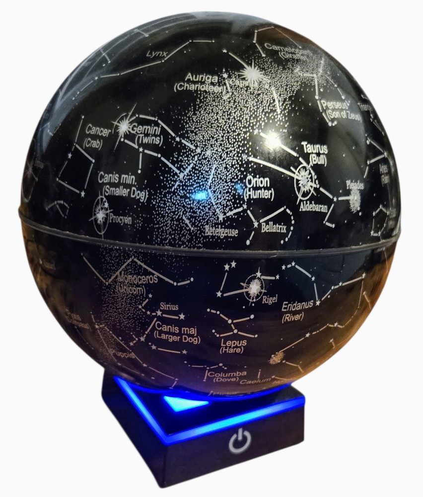 Desktop Magnetic Globe With Light Up Base Constellation Solar System Display