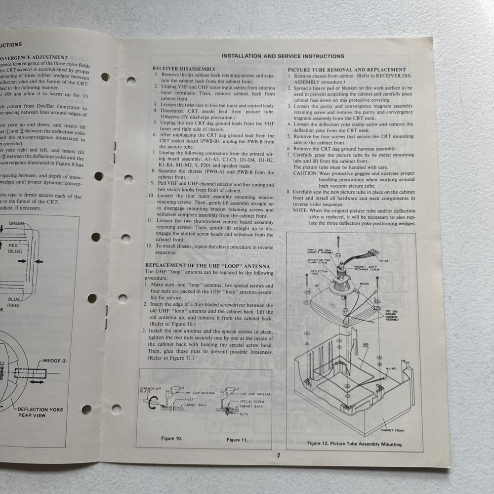 Sharp Electronics Color TV Model C1335 Preliminary Service Information