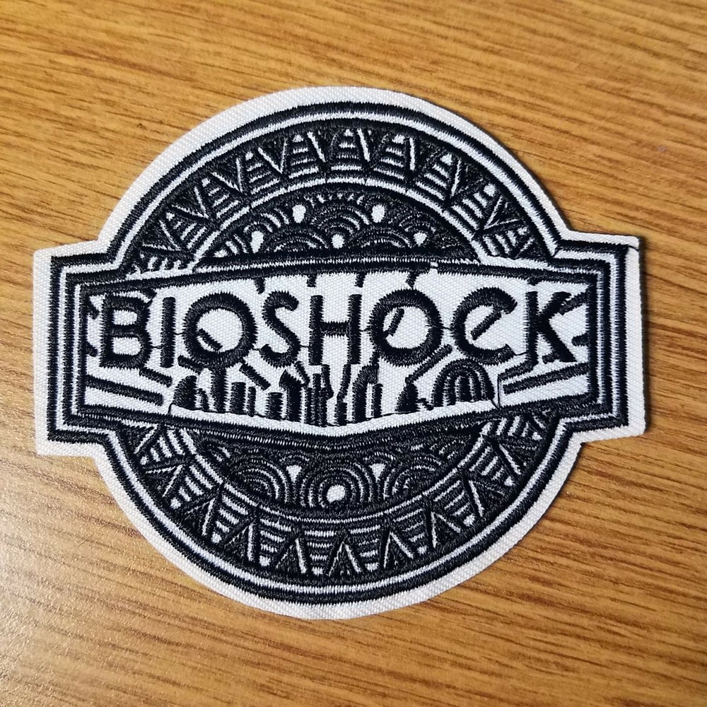 Bioshock Black Logo Patch 3 1/4 inches tall