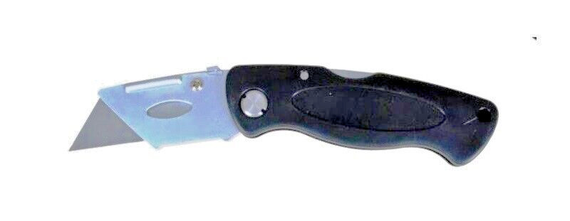 FOLDING UTILITY OLYMPIA RAZOR KNIFE QUICK CHANGE SECURE ALUMINUM LOCK BACK BLADE