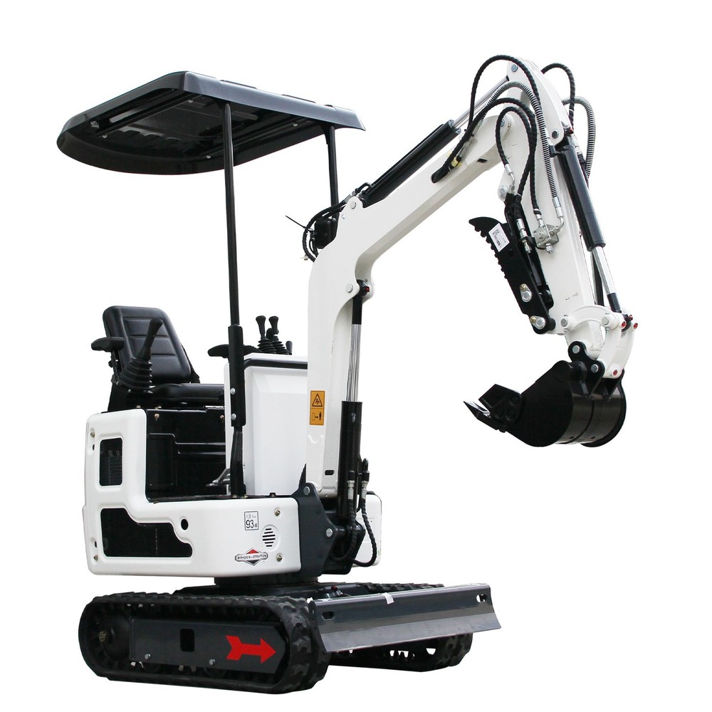 Mini Excavator 1 Ton Hydraulic Pilot Joystick B&S Engine Compact Digger