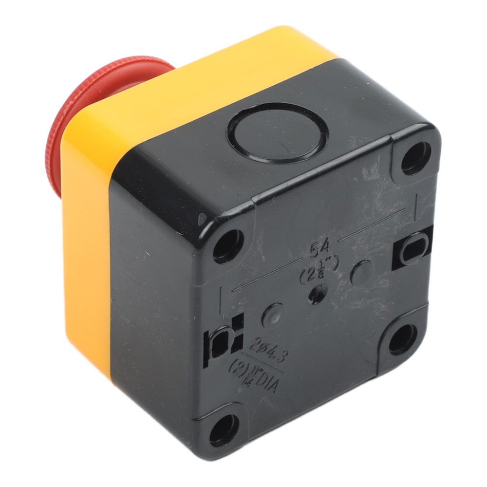 Waterproof 10A Latching E Stop Push Button Switch with 22mm Mount Hole
