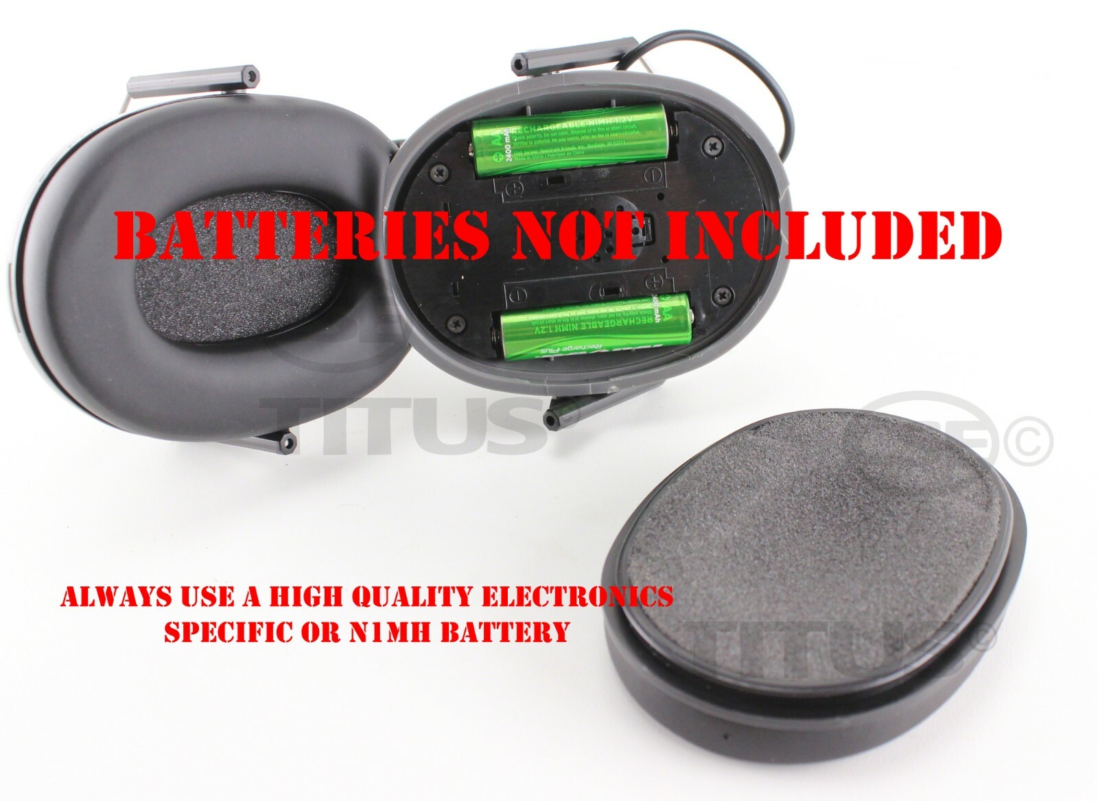 Titus Electronic Folding Earmuffs Noise Canceling Hearing Protection With Case