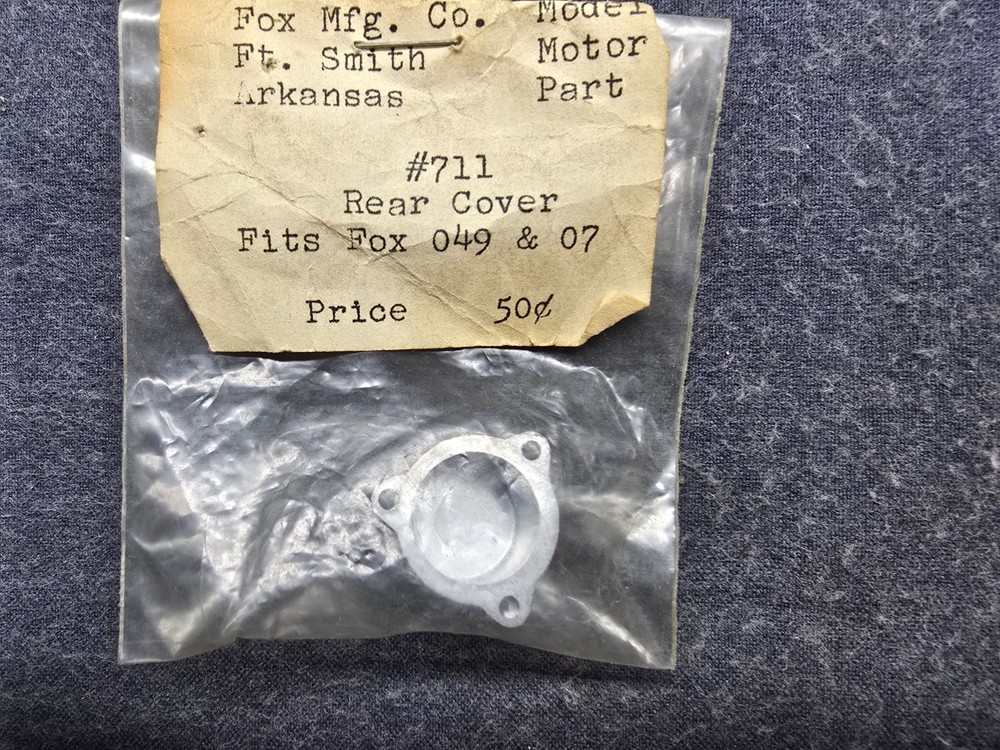Fox .049 & .07 Model Airplane Engine Part - Rear Cover / Backplate