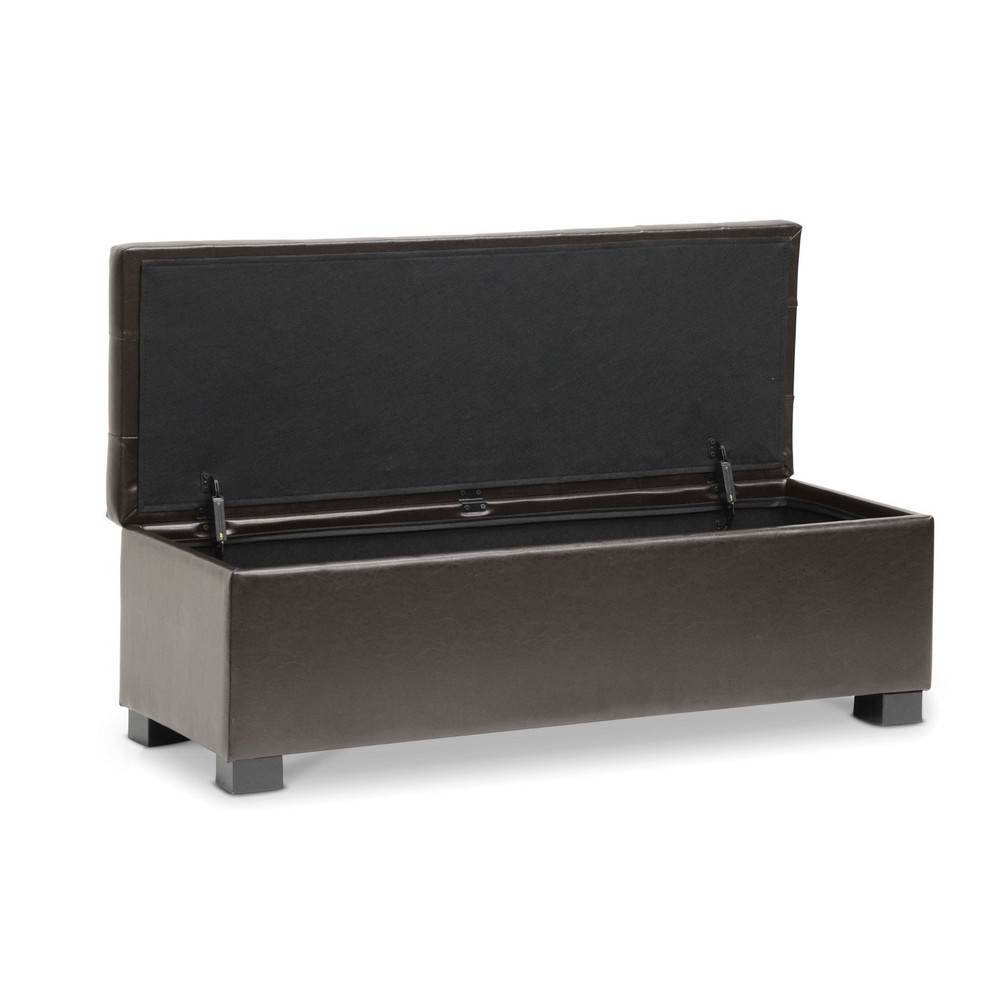 Roanoke Ottoman, Dark Brown