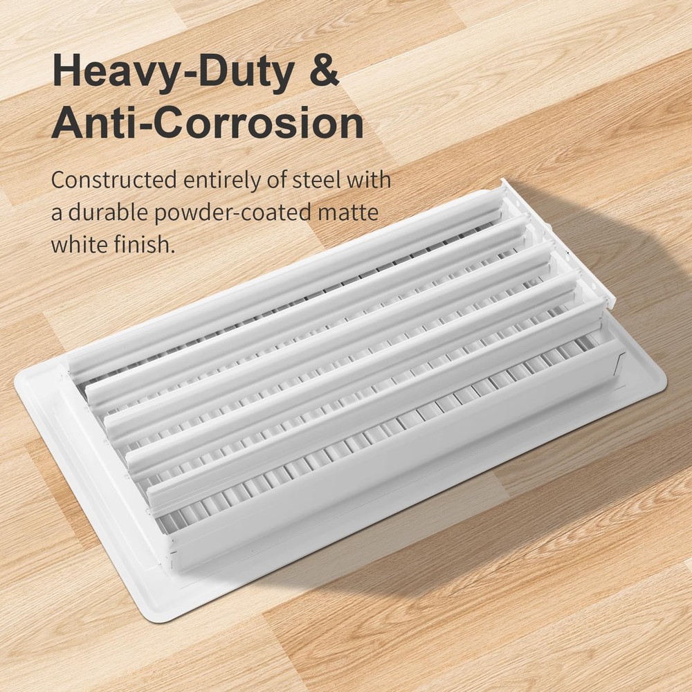 2-Pack 2x14 Floor Register Vent Covers for Home - Rust Proof Finish