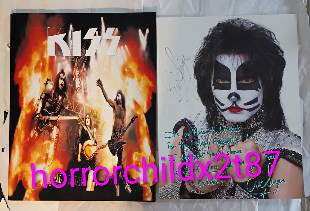 Kiss Farewell Tour Book Program With Eric Singer Insert Hand Signed Autograph