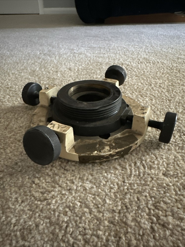 K&E Keuffel Esser Optical Alignment X Y Adjustable Base Plate W/ Mounting Ring