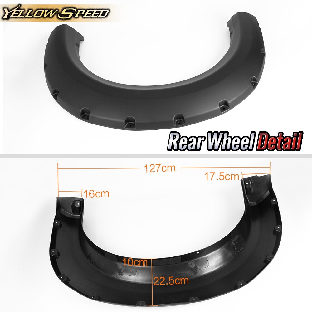 Fit For 2009-2014 Ford F150 Styleside Pocket Rivet Bolt-on Style Fender Flares