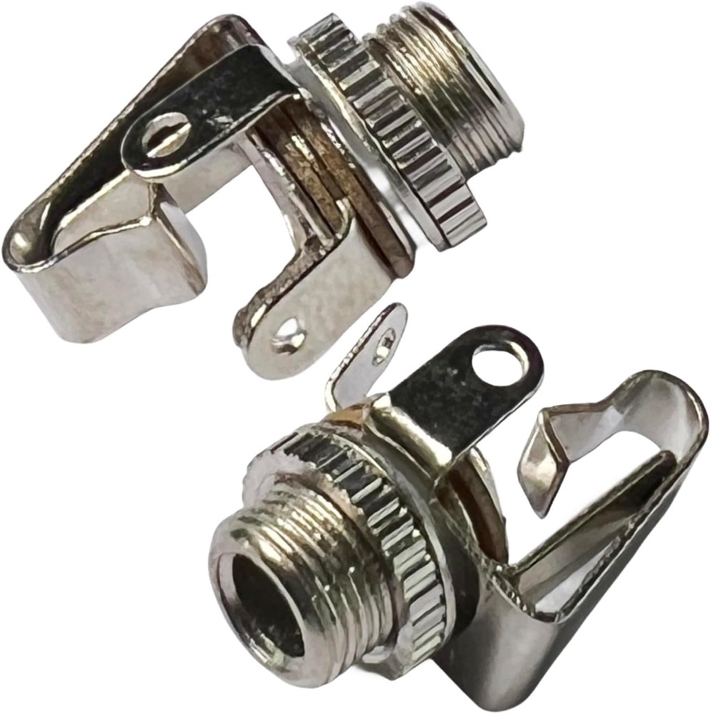 CESS 1/8 3.5mm Mono TS Female Jack Socket with Switch Panel Mount (10 Pack)