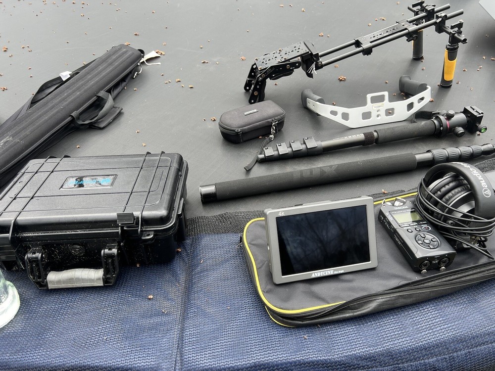 Professional filming gear.