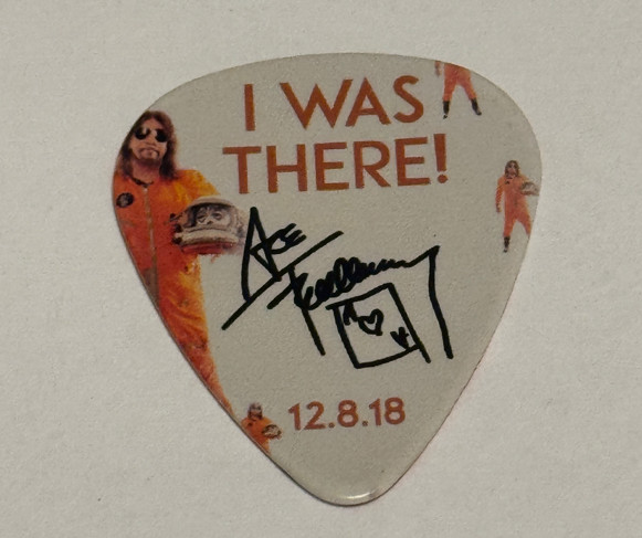 Ace Frehley Signature SPACEMAN Guitar Pick 12/8/2018 Concert Tour Stage KISS