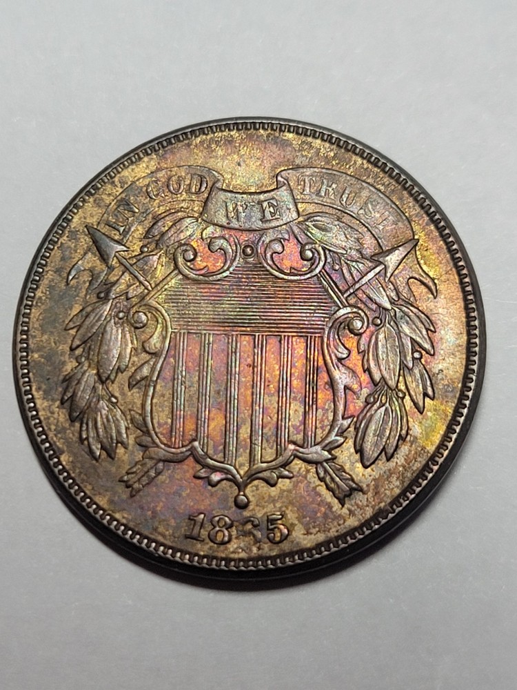1865 2 cent piece DDO-Reverse