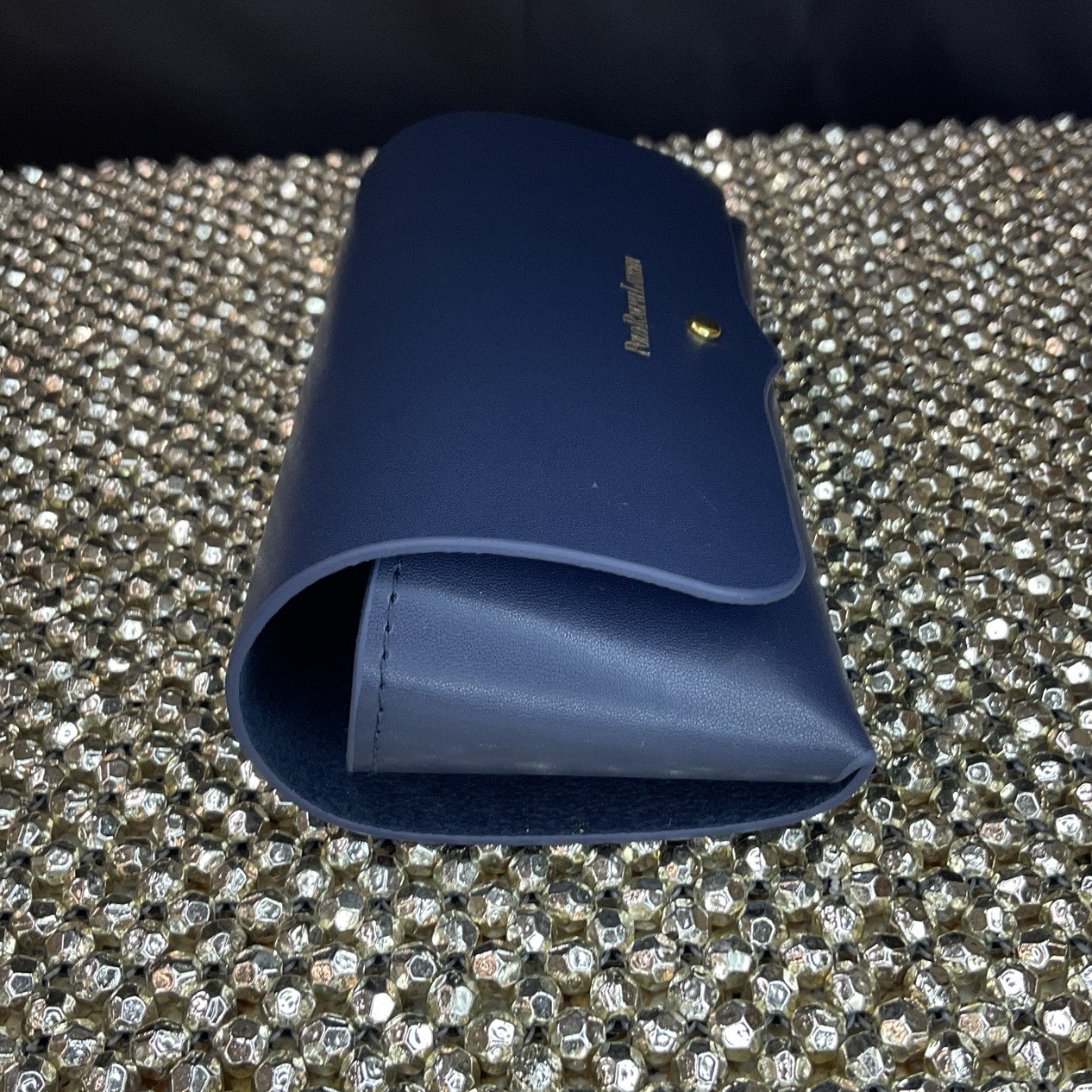 Ralph Lauren Semi-Hard Shell Eye-Sunglasses Case w/Cleaning Cloth/Navy Blue