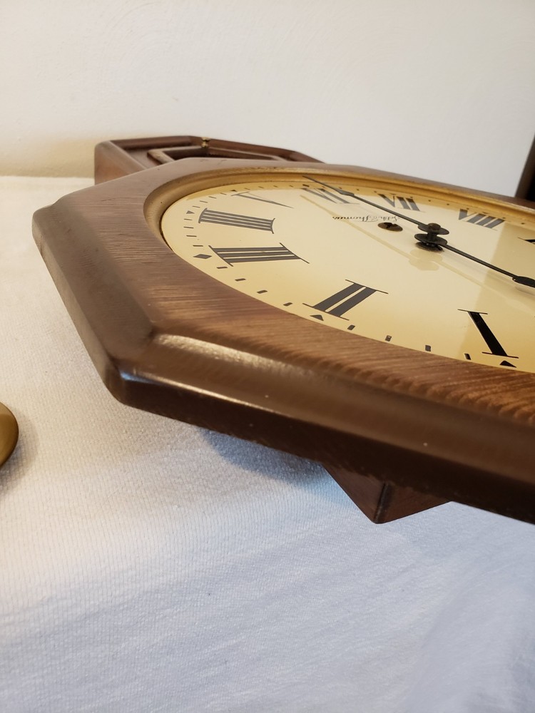 Seth Thomas Golden Rule Pendulum Wall Clock E477-005 Untested