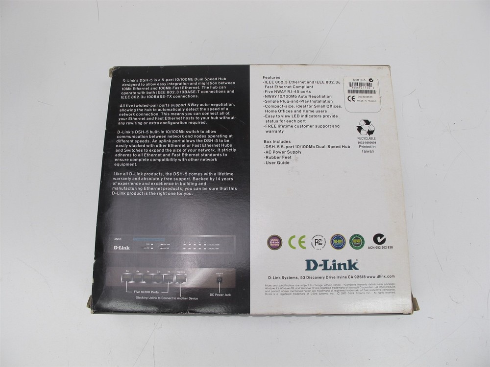 D-Link DSH (DSH-5) 4-Ports External Hub