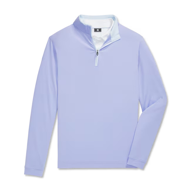 NEW MENS FOOTJOY GOLF 1/2 ZIP LIGHTWEIGHT MID LAYER PULLOVER, PERIWINKLE, LARGE