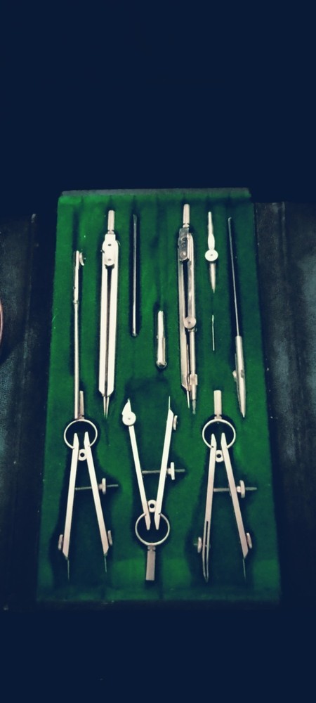 Vintage German Precision Compass Set