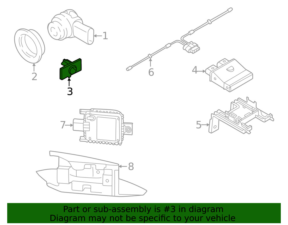 Genuine Audi Park Sensor Bracket 8Y4-919-290