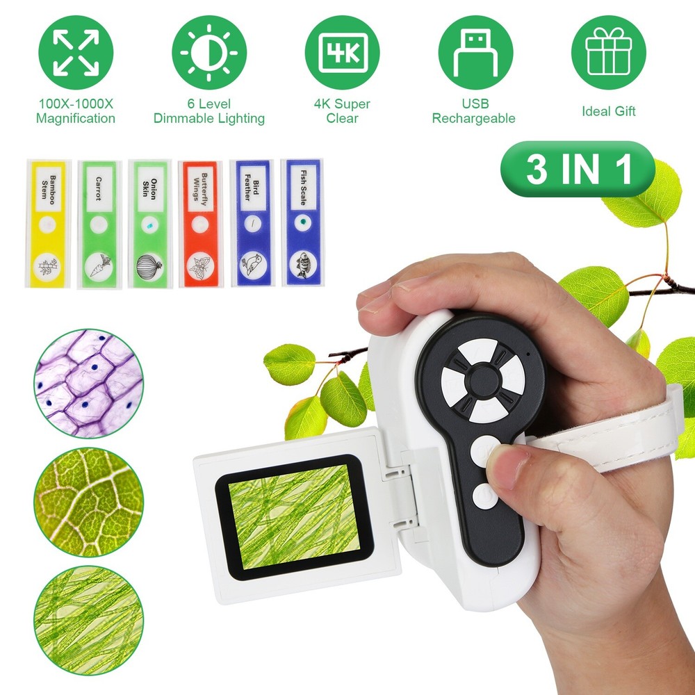 Kids’ Microscope Telescope Camera USB Mini Microscope w/32G MMC Card Microscope