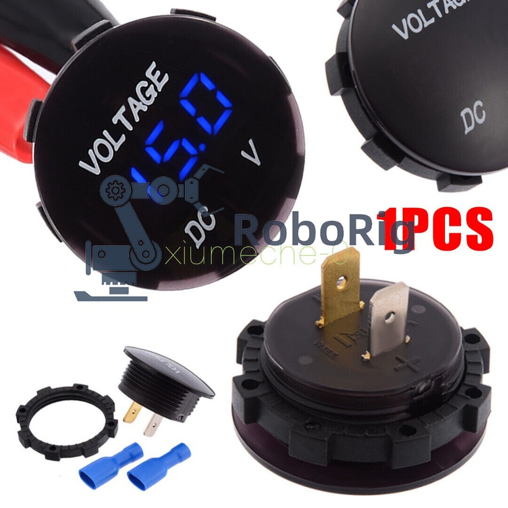DC 12V-24V LED Panel Digital Voltage Meter Display Voltmeter Car Motorcycle B