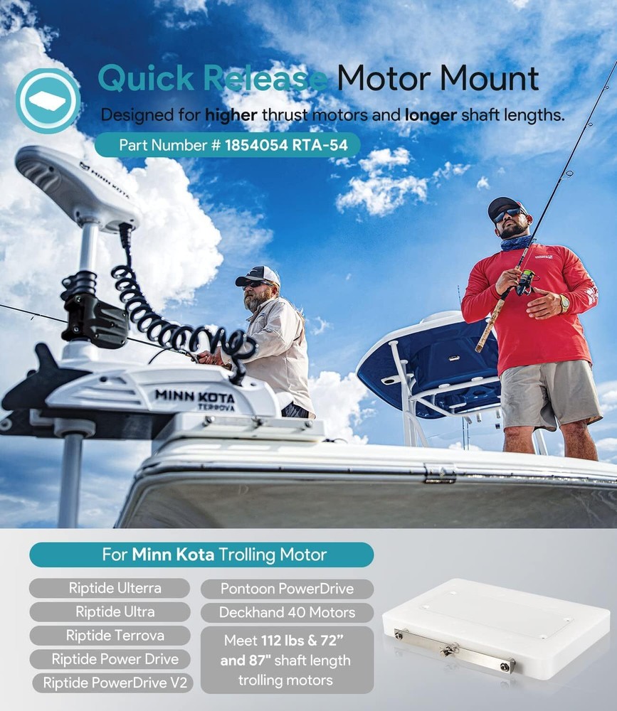 RTA-54 for Riptide Trolling Motor Composite Quick Release Bracket Mount 1854054