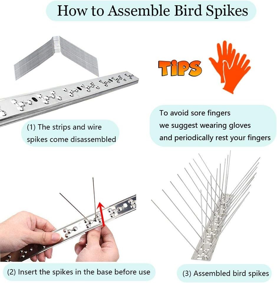 Bird Deterrent Spikes - 304 Stainless