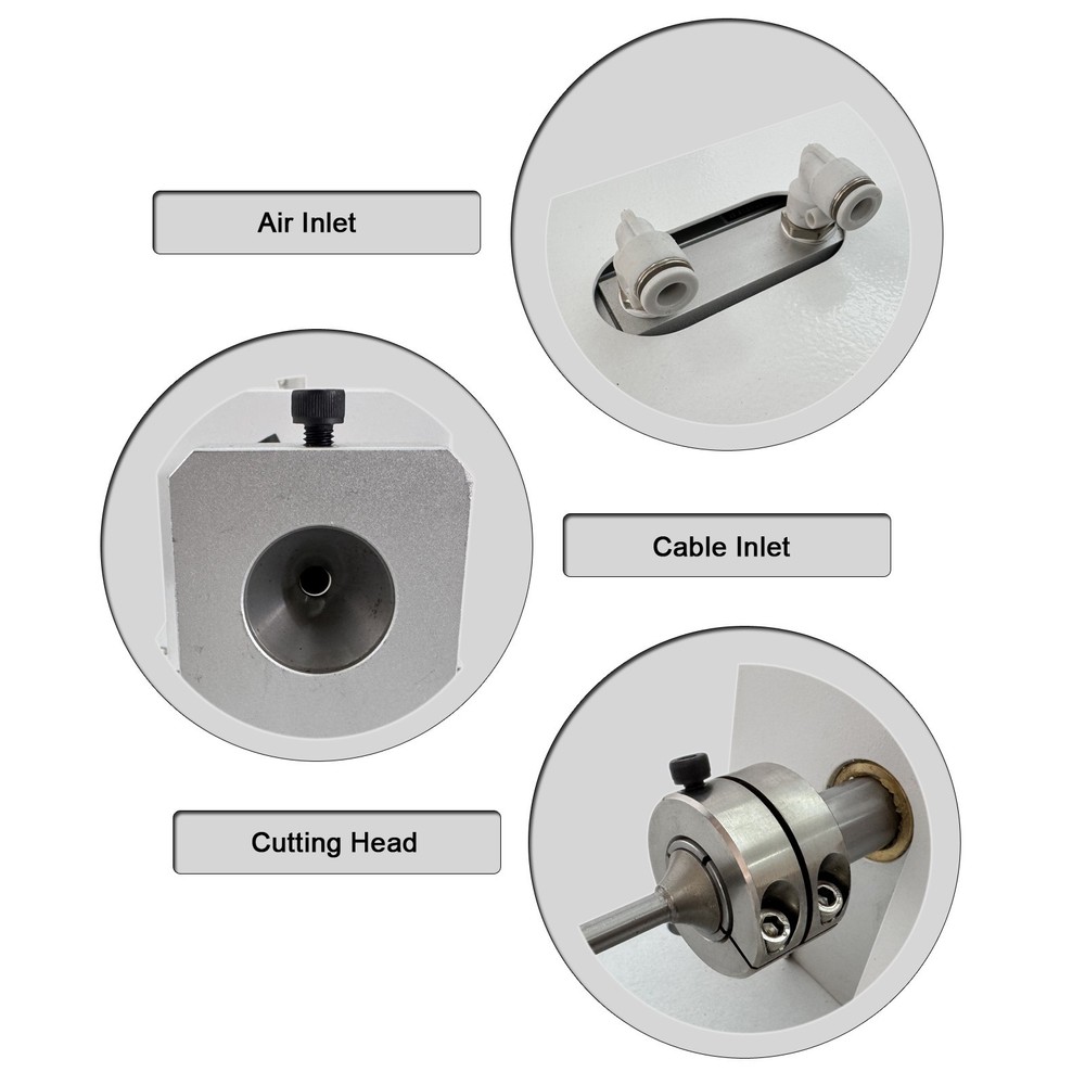 Pneumatic Cable Shielding Mesh Ring Cutter (2-35mm², 10-110mm Length)