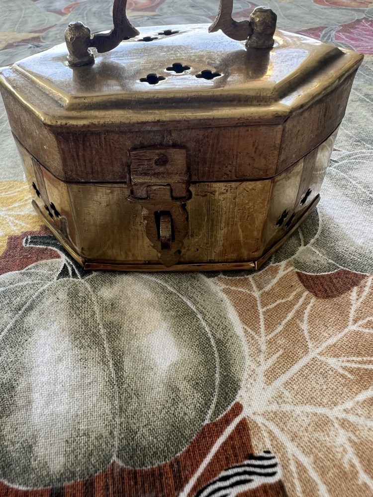 Vintage Brass Cricket Box For Incense