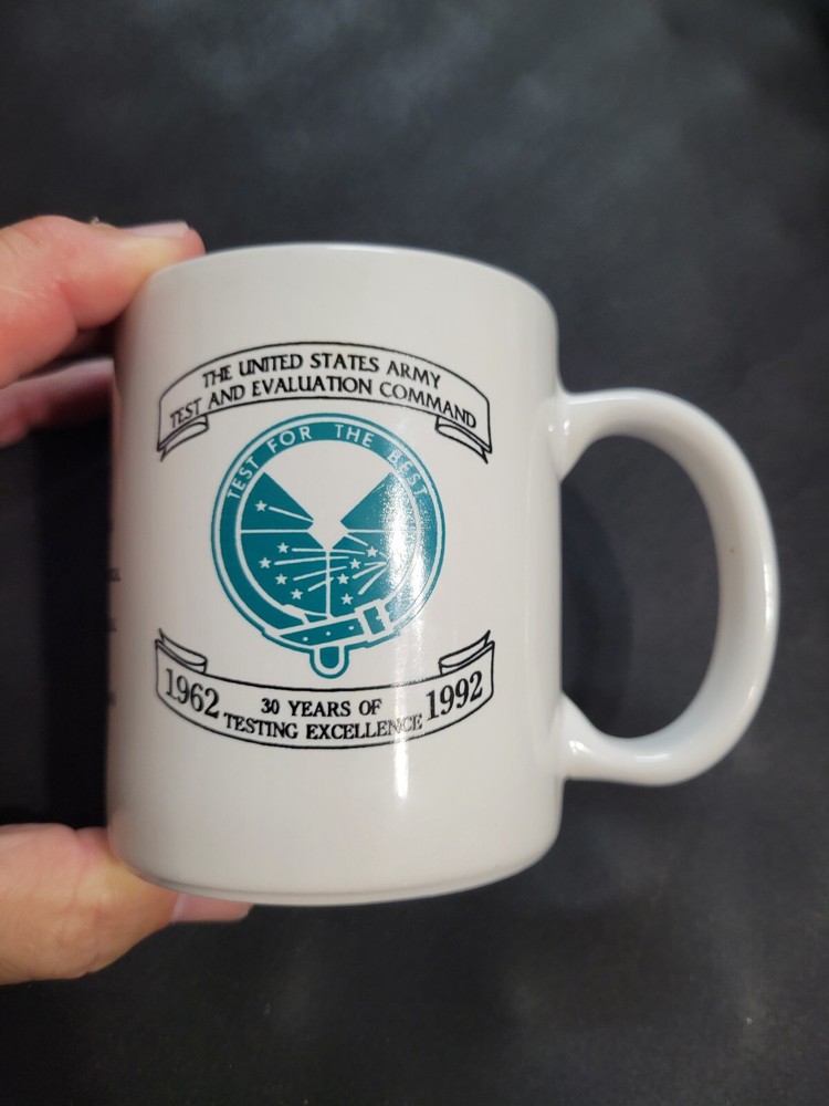 US Army Test & Evaluation Command 30 Years Anniversary 3 Sided 12 Oz Cup Mug