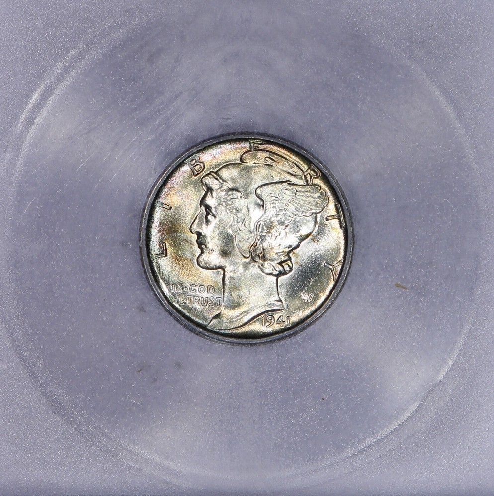1941 Mercury Dime 10C ICG MS66
