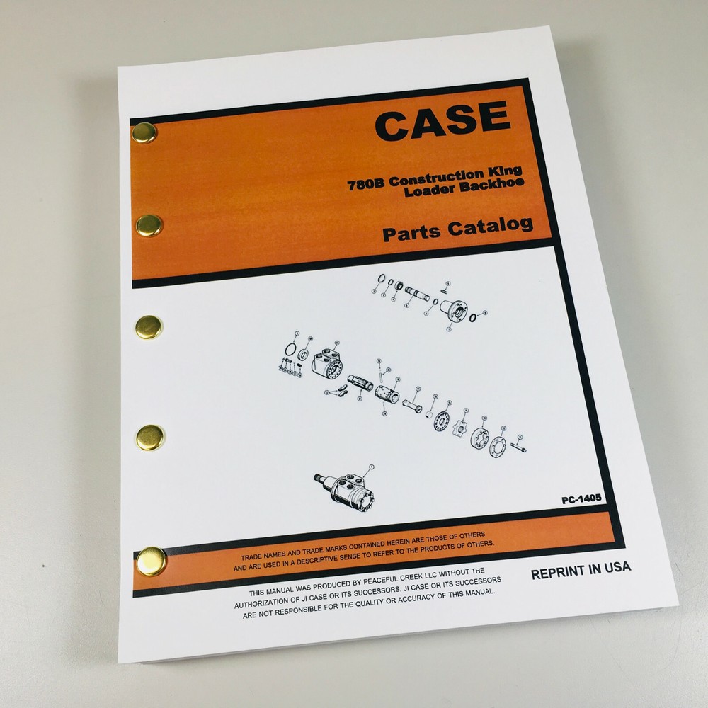 Case 780B Construction King Loader Backhoe Parts Manual Catalog Exploded View Ck
