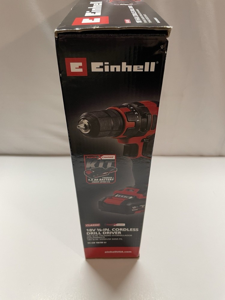 Einhell 18-Volt Cordless 3/8-Inch Variable Speed Drill/Driver TC-CD 18/35 Li-NEW