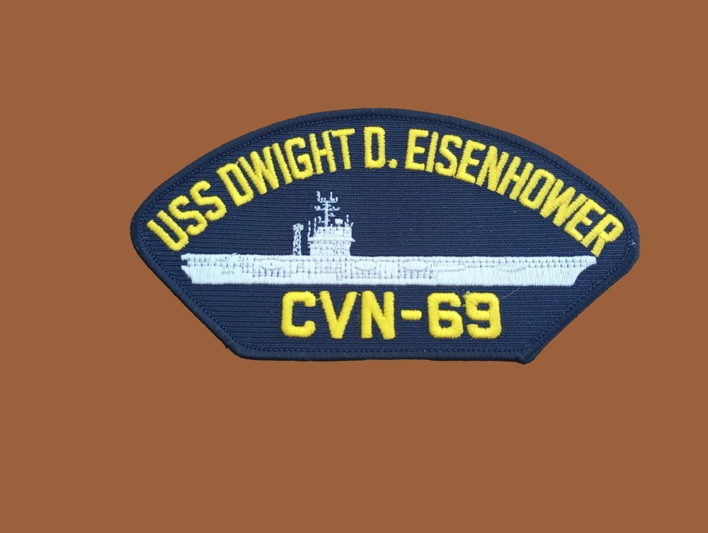 U.S NAVY SHIP HAT PATCH USS DWIGHT D. EISENHOWER CVN-69 SHIP PATCH U.S.A MADE
