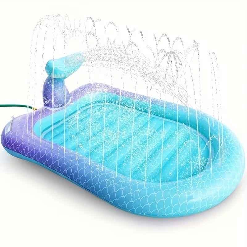 Oversized Dolphin Inflatable Pool with Tail- Durable & Family summer Fun