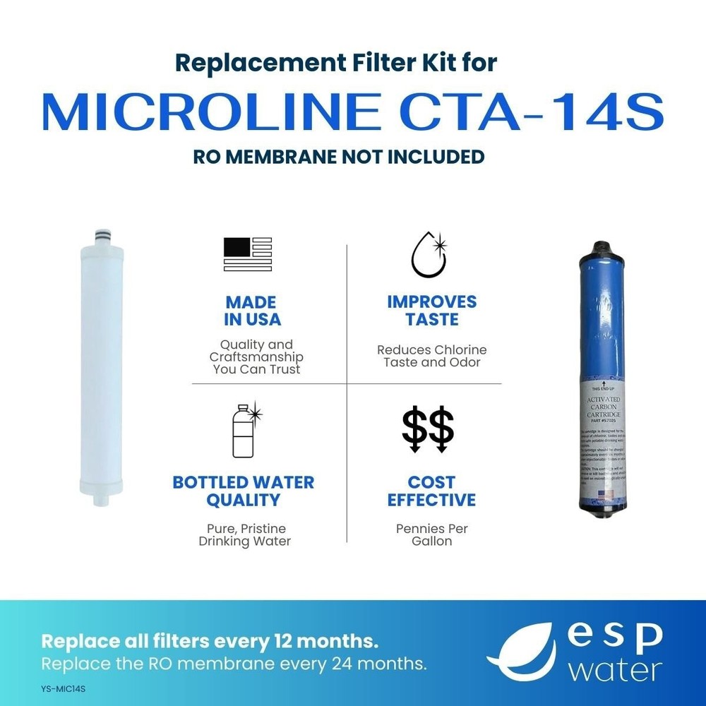 Microline CTA-14S RO Filter Kit (Membrane Sold Separately)