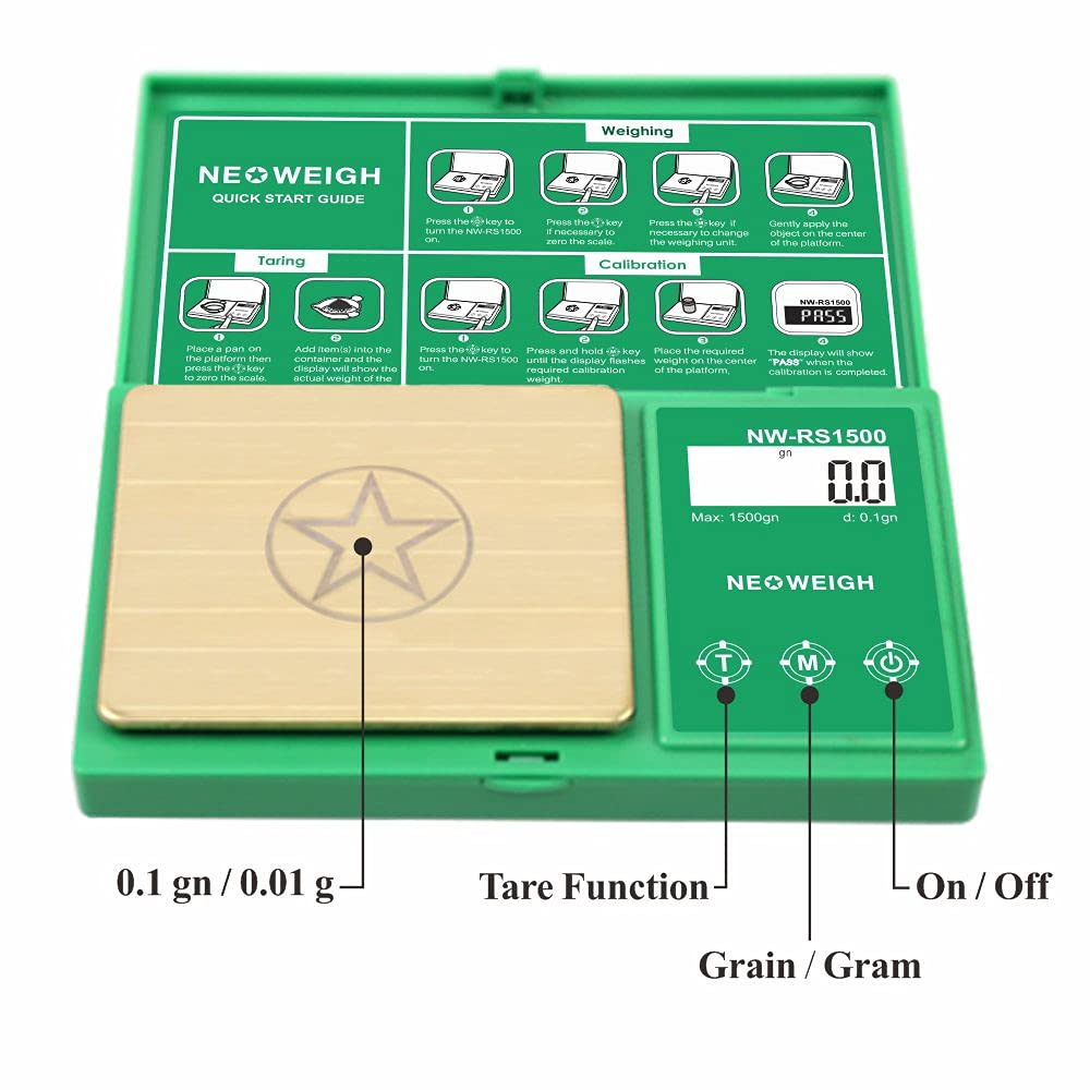 Reloading Scale, Powder Scale for Reloading, 1500 Grains X 0.1 Gn, Digital