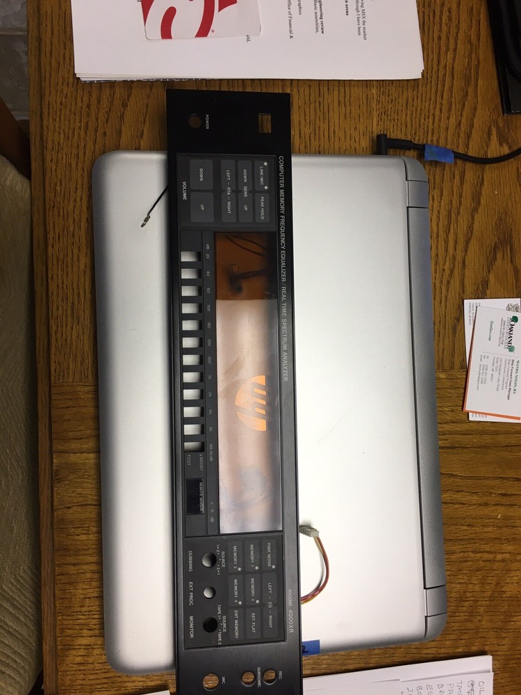 ORIGINAL FRONT PANEL REPLACEMENT PART - BSR 4000XR EQ Equalizer