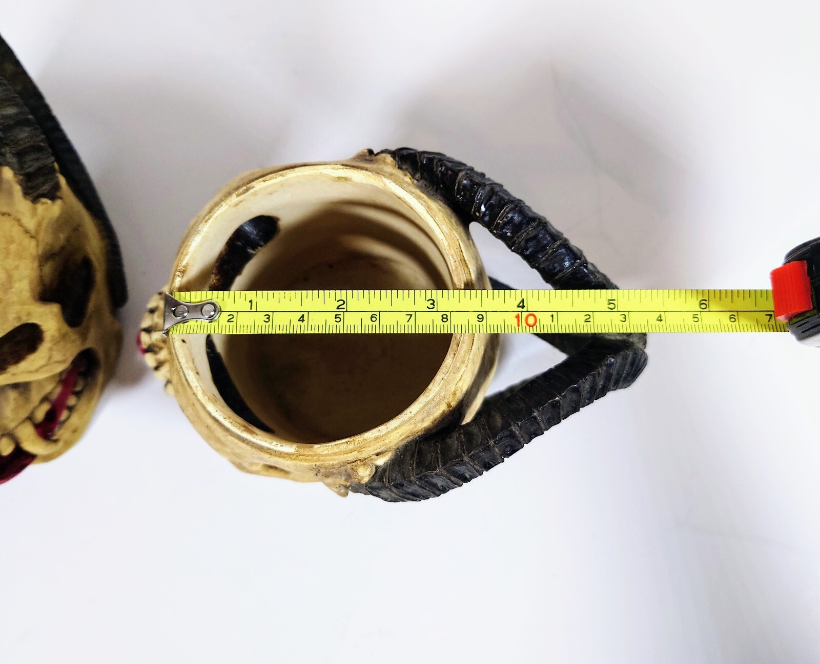 Distressed Skull Vampire Mug/Cup Candle Holder,Pen Holder decorative Lot Of (2)