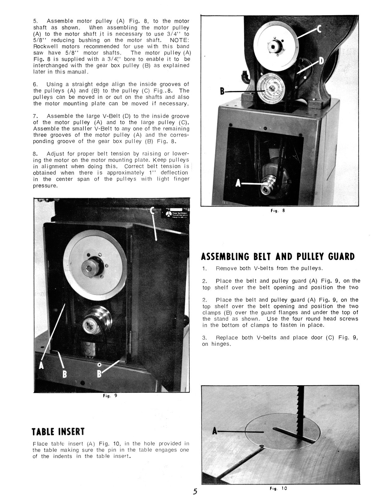 Rockwell Delta 14" Metal Bandsaw 28-300, 28-380 Instruction & Parts Manual #1877